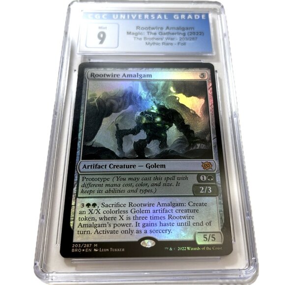 ROOTWIRE AMALGAM The Brothers' War 2022 203/287 Mythic Rare Foil CGC 9 Mint MTG - Picture 2 of 4